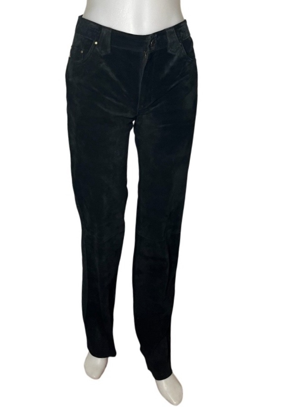 SKOTTS Suede Black Washable Real Leather Suede Pants Womens Size 4 Fully Lined